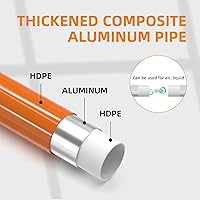 Vista 4 de GASHER Sistema de tuberías de aire comprimido, kit de instalación de compresor de aire, con tubo de aire comprimido de HDPE de 3/4 pulgadas