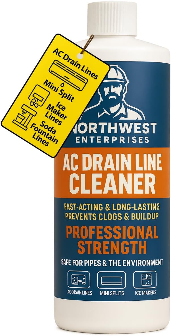 AC Drain Line Cleaner - A/C Drain Line Cleaner and Unclogger - Air Conditioner Cleaner Prevents Build-Up for AC Units, Dehumidifiers, Ice Machines, & More (8 ounces)