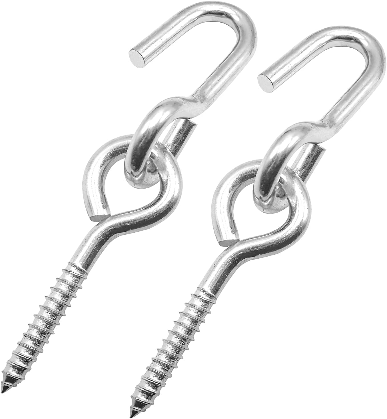 2 Packs Heavy Duty Hooks for Hanging, Hammock Hooks, Eye Bolt Screws, Indoor Outdoor, Load Capacity 550 LBS