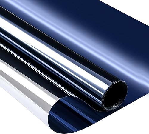 Niviy Película unidireccional para ventana, privacidad diurna, efecto espejo, tinte reflectante para ventana para el hogar, autoadhesiva, bloqueo