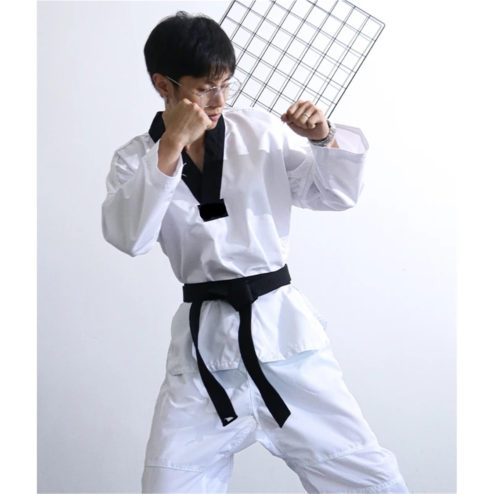 Traje De Judo Trajes de Judo, Uniformes Blancos de Taekwondo, Ropa de Karate, Judo y Taekwondo, Unisex for Adultos(XXL-180CM,Short Sleeve)