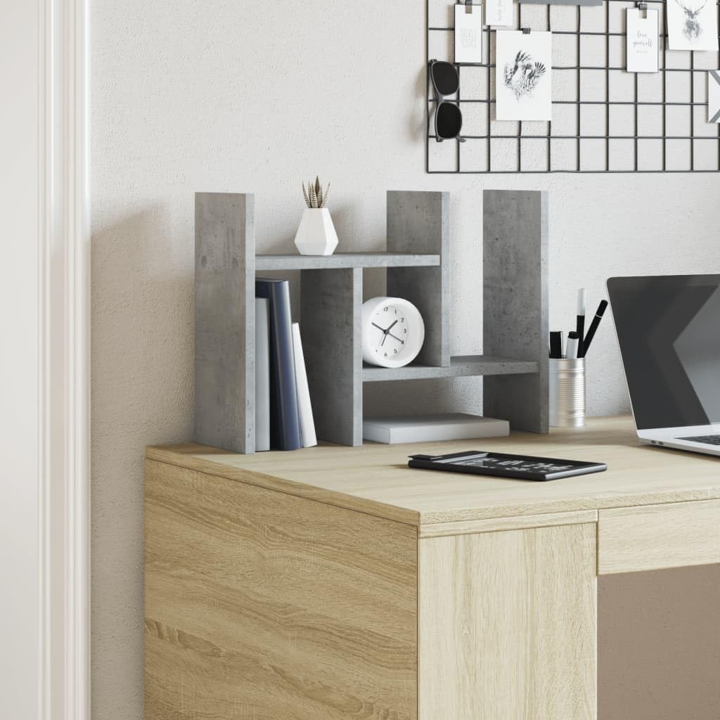 Organizer Scrivania Grigio Cemento 34,5x15,5x35,5cm Multistrato,Organizer da Scrivania,Portaoggetti da Scrivania,Organizer da Scrivania-848055