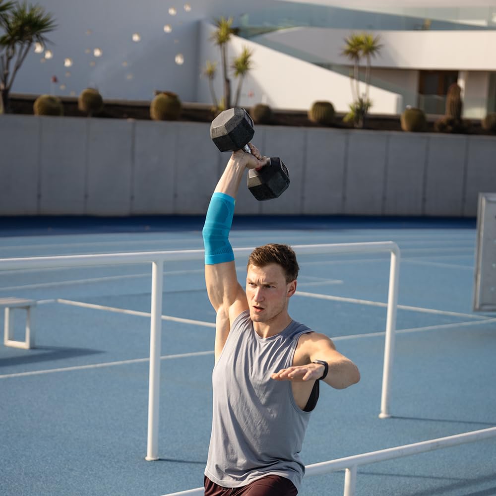 BAUERFEIND Ellenbogen Sleeve „Sports Compression Elbow Support“, 1 Unisex Ellenbogenbandage mit Kompression, Für Basketball, Leichtathletik und bei Ball- und Schlagsportarten, Rechts & Links tragbar