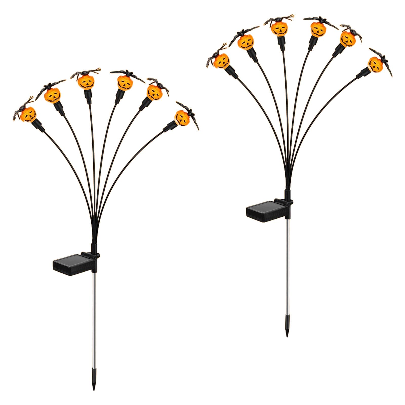 Hsioluted 2Pcs Halloween Decorative LED Light Waterproof Swing Firely Stake Light for Outdoor Garden Pathway Yard Decoration Outdoor Halloween Yard Decoration