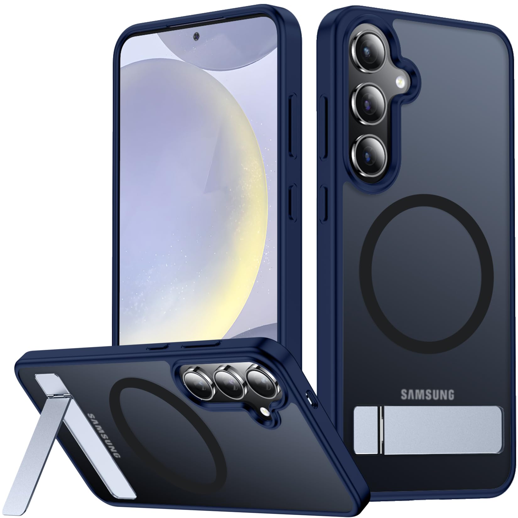 SPIDERCASE for Samsung Galaxy S24 Case,with Stand,Blue