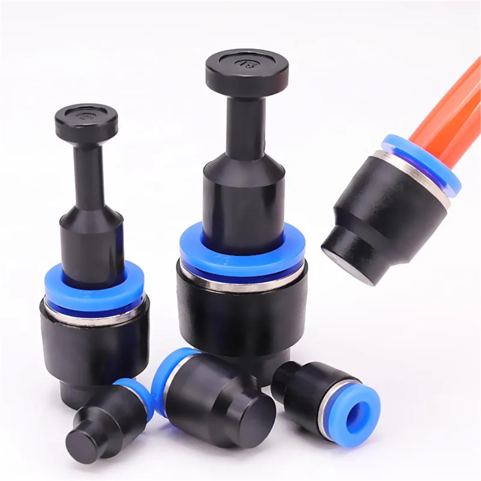 5 connettori pneumatici in plastica PPF da 4 mm, 6, 8, 10, 12, 14, 16 mm, colore bianco, PPF10