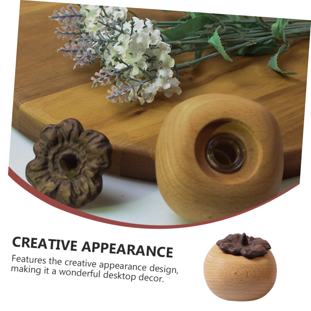 Dekorativer Holz Duftdiffusor für Ätherische Öle, Desktop Raumduft