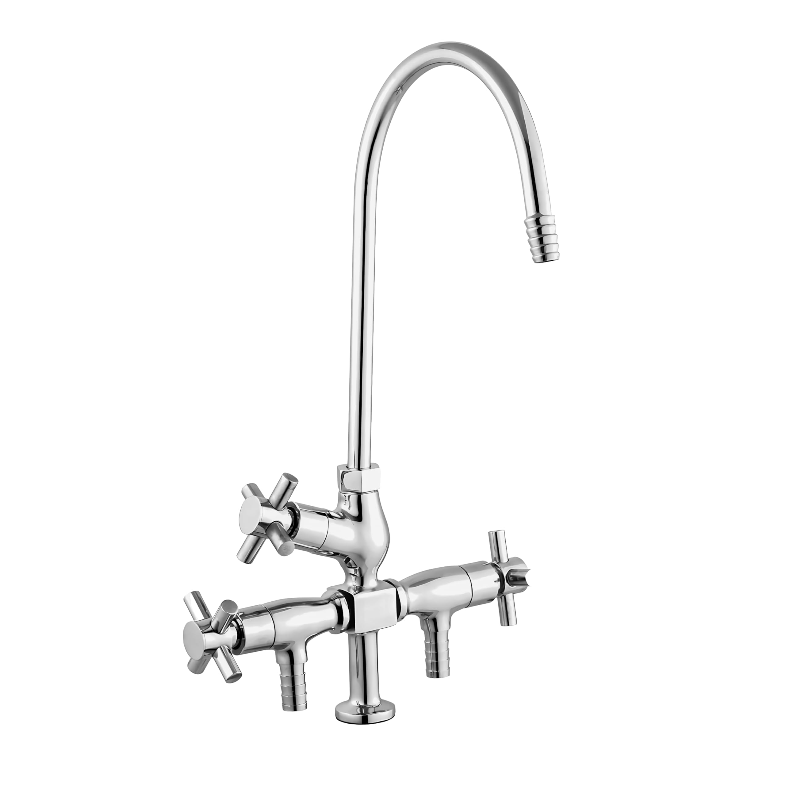 Anatomix Lab Cock Three Way Tap for Laboratory | Heavy Brass Made One Outlet Tap - with 360 Degree Swivel Brass Spout (Chrome) (B0CXF9TP4K) Amazon Price History, Amazon Price Tracker