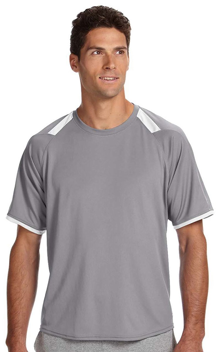 Russell AthleticMen's Dri-Power Tee with Color-Block Inserts