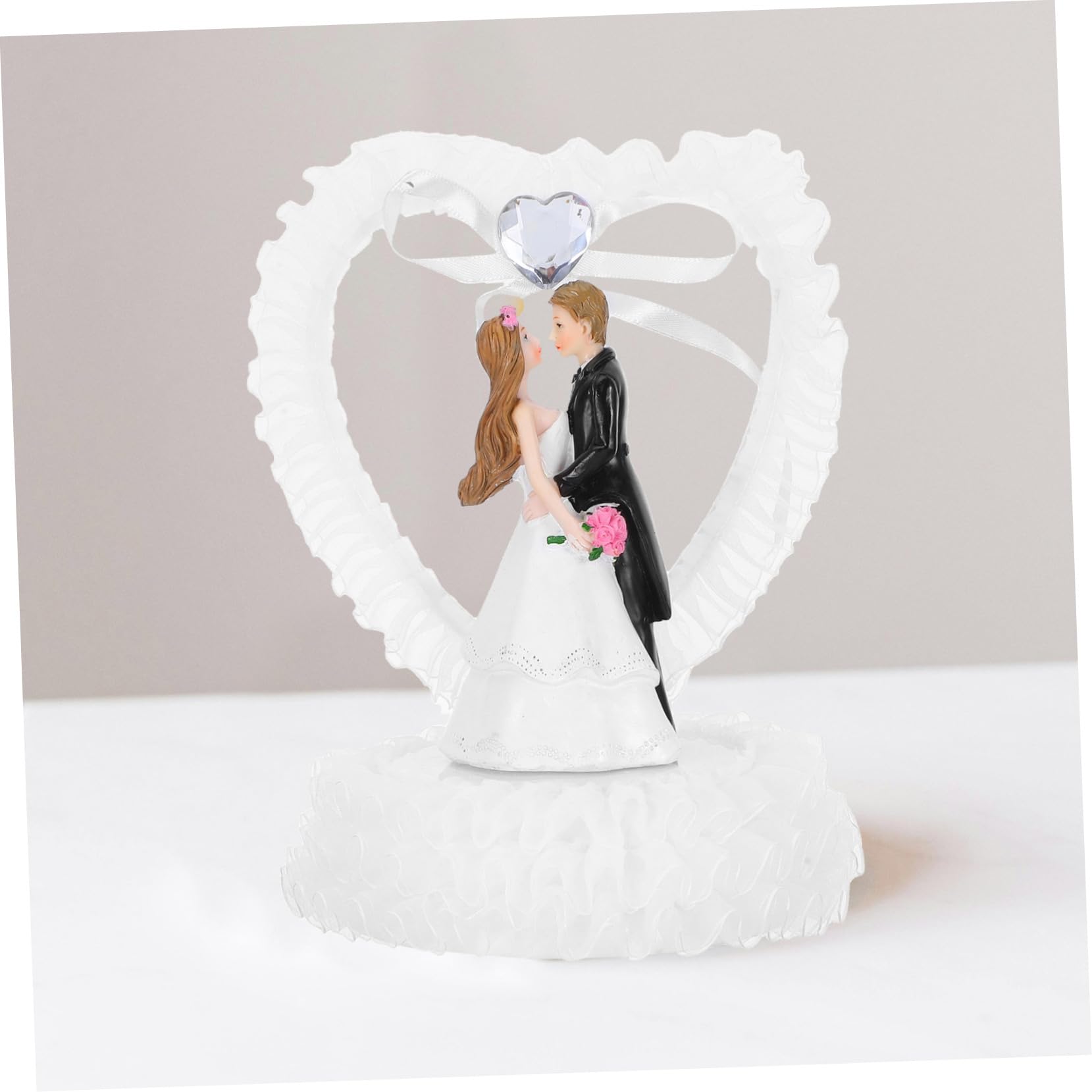 Decorazione Nuziale Resina per Torte Statua Sposi per Matrimonio Ornamentazione per Regali Speciali