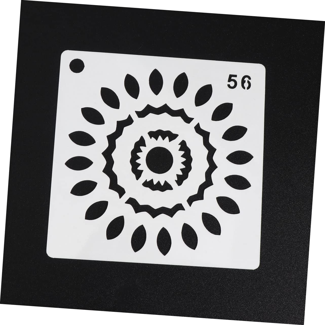 Tofficu 3 Set Stencil per Disegno di Moda Stencil per Pittura Mandala Pietre Mandala Fai da Te Arredamento Stampino da Muro Modello di Pittura Mandala Bianca 56 Pezzi*3