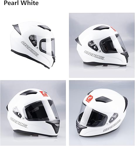 Miniatura 6 de Motorcycle Helmet Full Face Modular Dot Men Womens Black White Adult Quick Release Buckle Retro Four Season Removable Washable