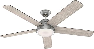 Hunter Fan Company 59486 Romulus Ceiling Fan, 60, Matte Silver Finish