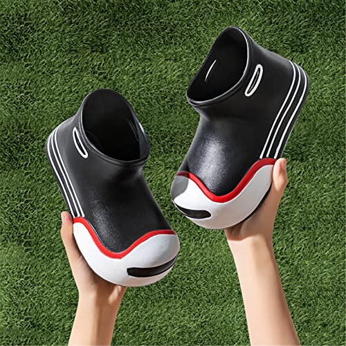Boys Ankles Waterproof Low Cut Rain Boots for Big Kids Girls Outdoor Chunky Rubber Portable Comfortable Boots3