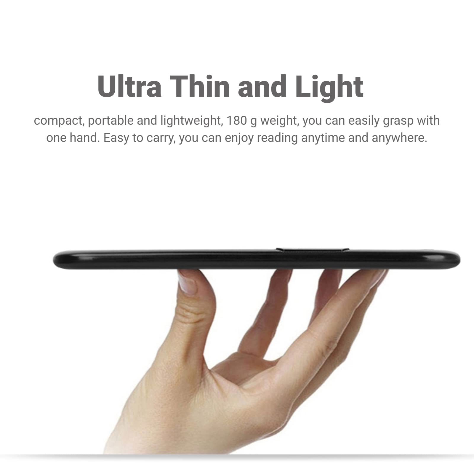 E Reader, 6in 800x600 HD E Reader, Schermo a Inchiostro Proteggi Gli Occhi Lettori di Ebook con Custodia Protettiva, Supporto FM, Riproduzione Musicale, Dispositivo Pocketbook Elettronico(#3)