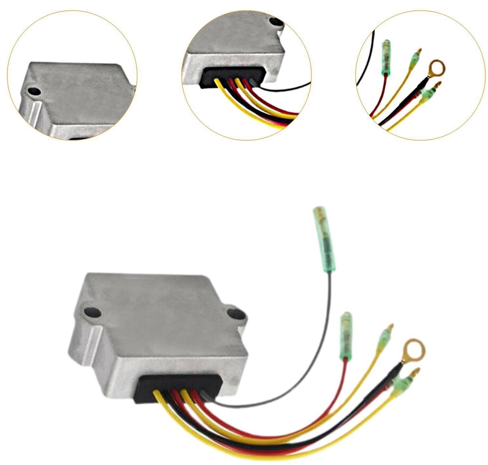 Regulador Voltaje Rectificador Rectificador De Regulación Ajuste Regulador Estabilizador Voltaje Motocicleta Universal 815279-3 Pieza Regulada para CC 12V