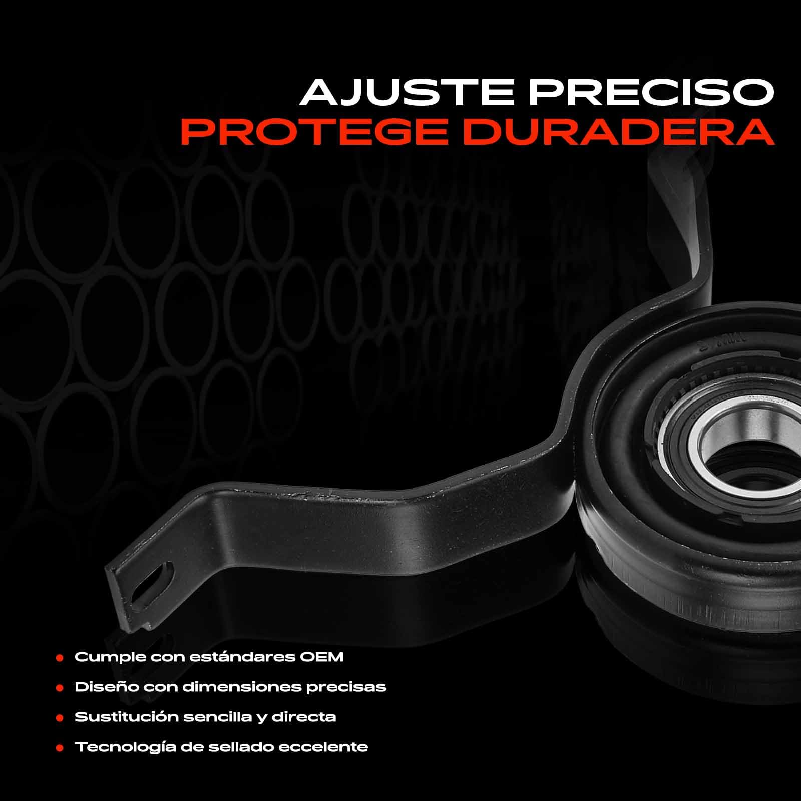 Frankberg Cojinete del árbol de transmisión Cojinete del árbol cardán Caja de cambios Manual Trasera Compatible con A6 4B2 1.8L-4.2L 1997-2005 A6 Avant 4B5 1.8L-4.2L 1997-2005 Replace# 4B0521101M