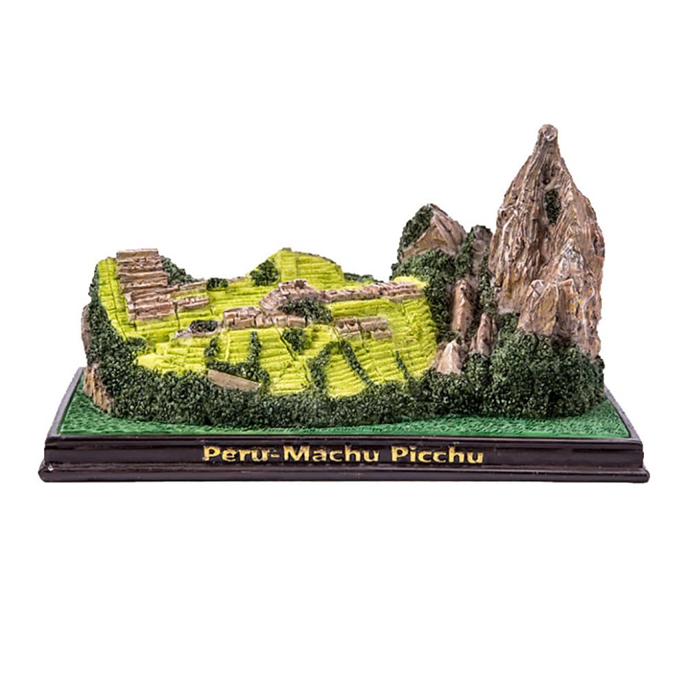 Lllunimon Miniature Machu Picchu Building Statue, Resin Replica Figurine, Desktop Collections Ornaments Souvenirs Gifts