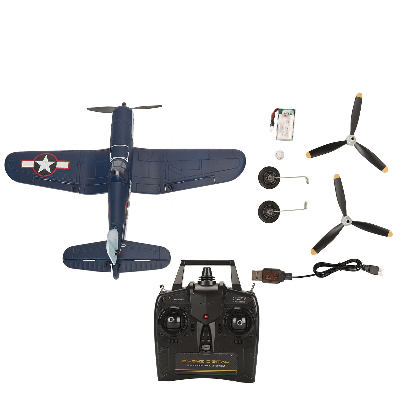 Aereo RC professionale 2.4Ghz Pronto a volare Aereo telecomandato con batteria da 400mAh Tecnologia anti-interferenza per principianti Adulti Volo all'aperto Materiale EPP