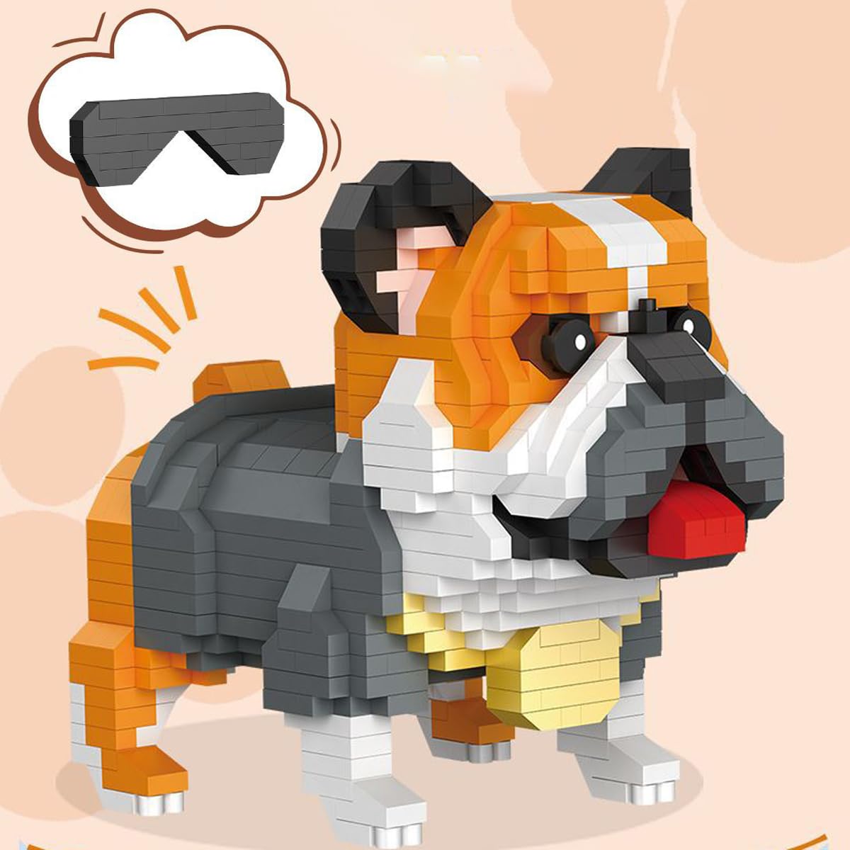Animal Mini Building Blocks Set, Micro Dog Building Blocks Set Pet Mini Building Toy Bricks Kit - Image 3