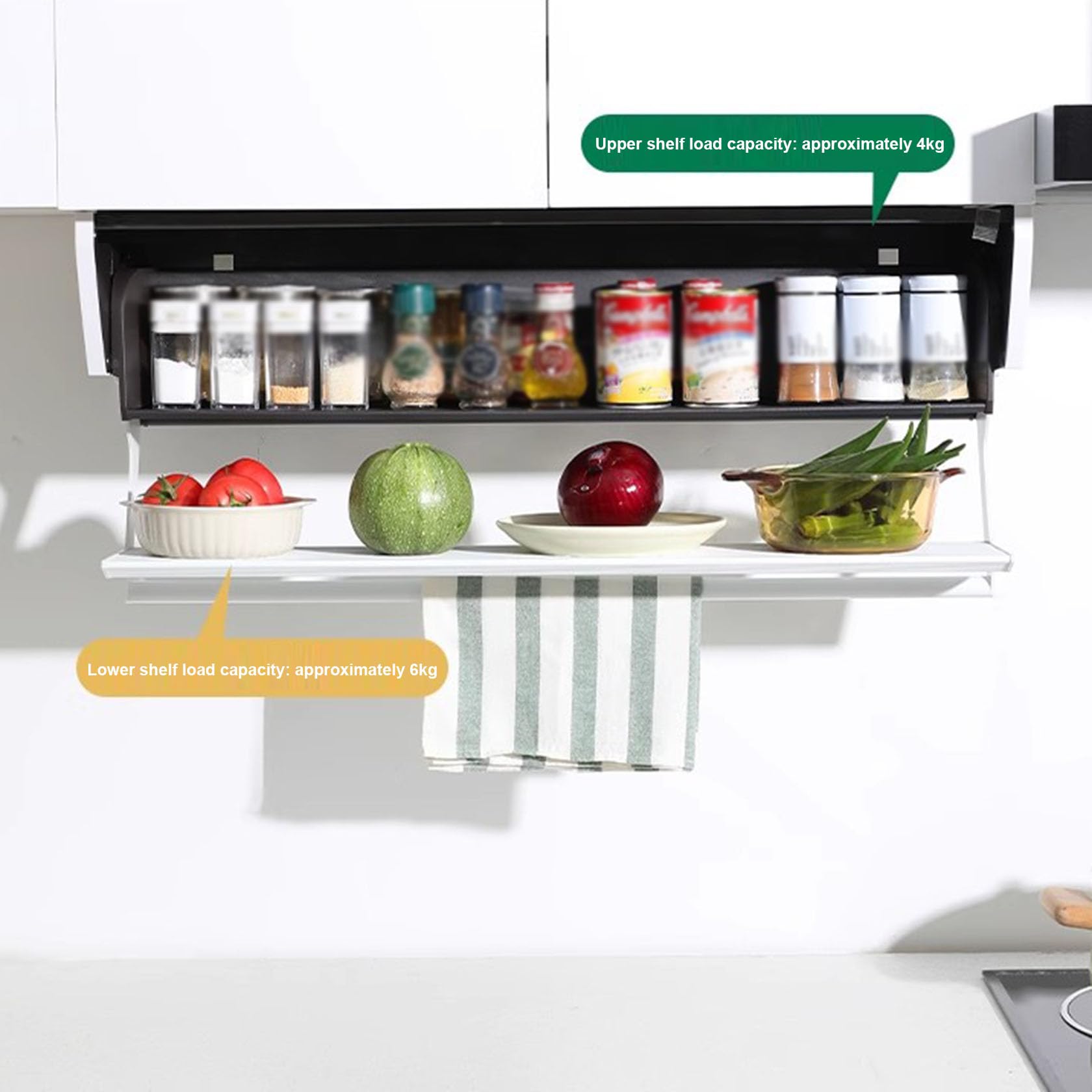 Étagère À Épices Sous Armoire De Cuisine, Organiseur De Rangement De Cuisine, Étagère De Comptoir (étagère À Épices),80cm