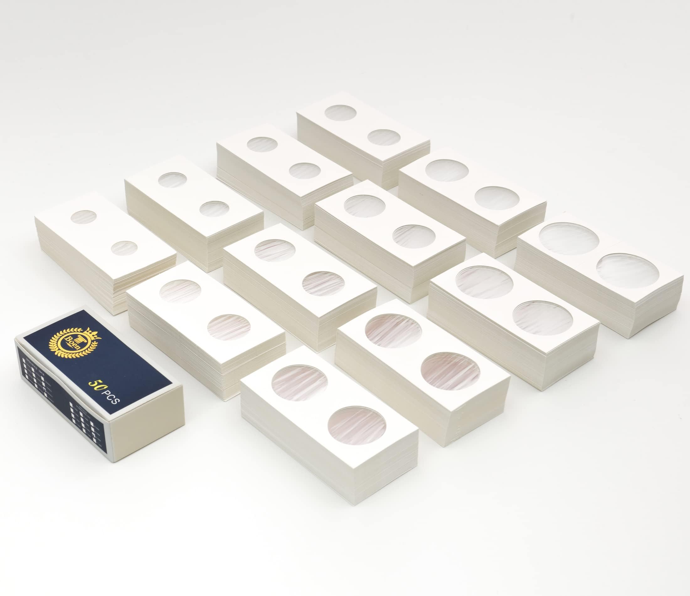 Boen Coin Holder 12 Assorted Sizes 600Pcs are Professional Coin Holders for Colletors The Coin Collection Supplies Include 600Pcs Coin Flips The Coin Cardboard for Coin Collection