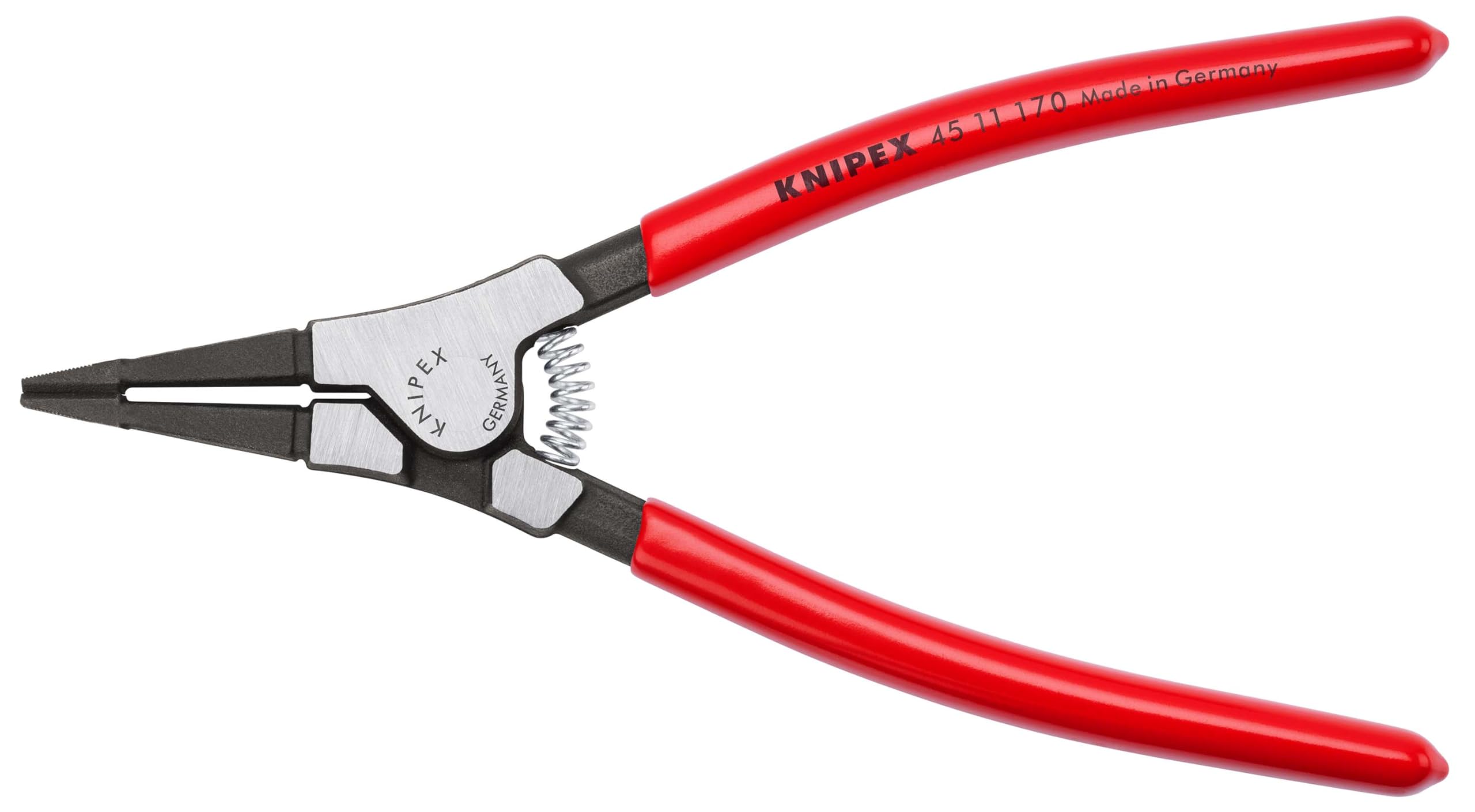 KNIPEX Pinza di montaggio per anelli elastici rivestiti in, 45 11 170 | (su alberi); resina sintetica 170 mm
