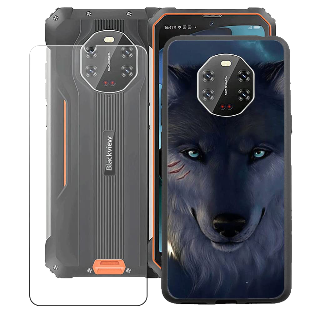 TIANDIMY Custodia per Blackview BV4900 PRO + Pellicola Protettiva in Vetro Temperato (5.70 Pollice), Cover Trasparente Morbida Sottile in Silicone Case Bumper per Blackview BV4900 PRO -TD11
