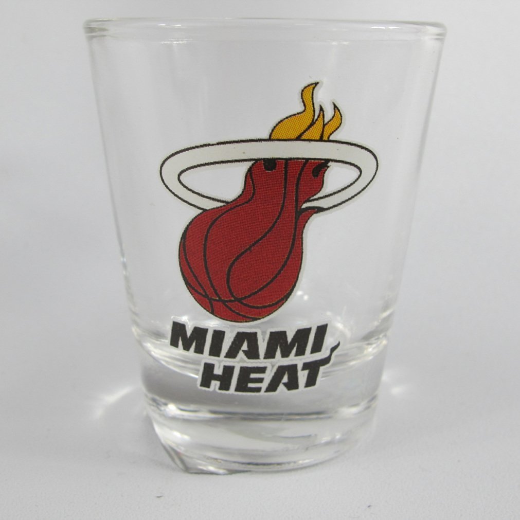 Verre à shot Miami Heat de 2 oz en verre pour les fans de basket NBA