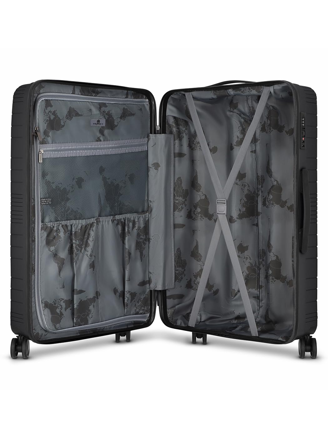 Franky Dallas 3.0 Hartschalen-Trolley mit 4 Rollen 75cm | Ausgestattet mit TSA-Schloss, Leicht | Carry on Luggage für Männer-Frauen - Ideal für Flug-Geschäftsreisen