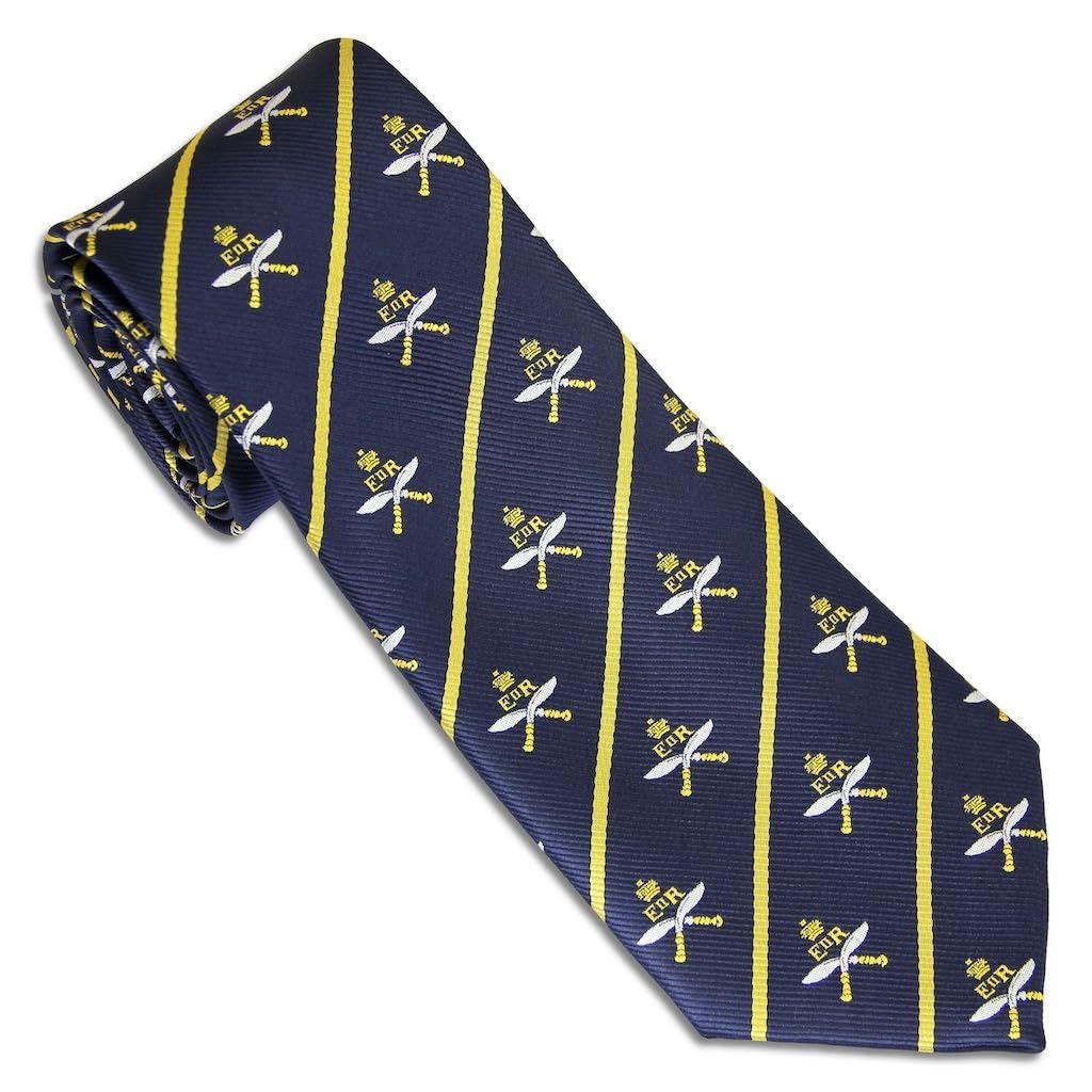 The Regimental Shop Men's Blue/Yellow/Silver The Regital Shop 10 Qoglr (Queen's Own Gurkha Logistic Regit) Tie (Polyester)