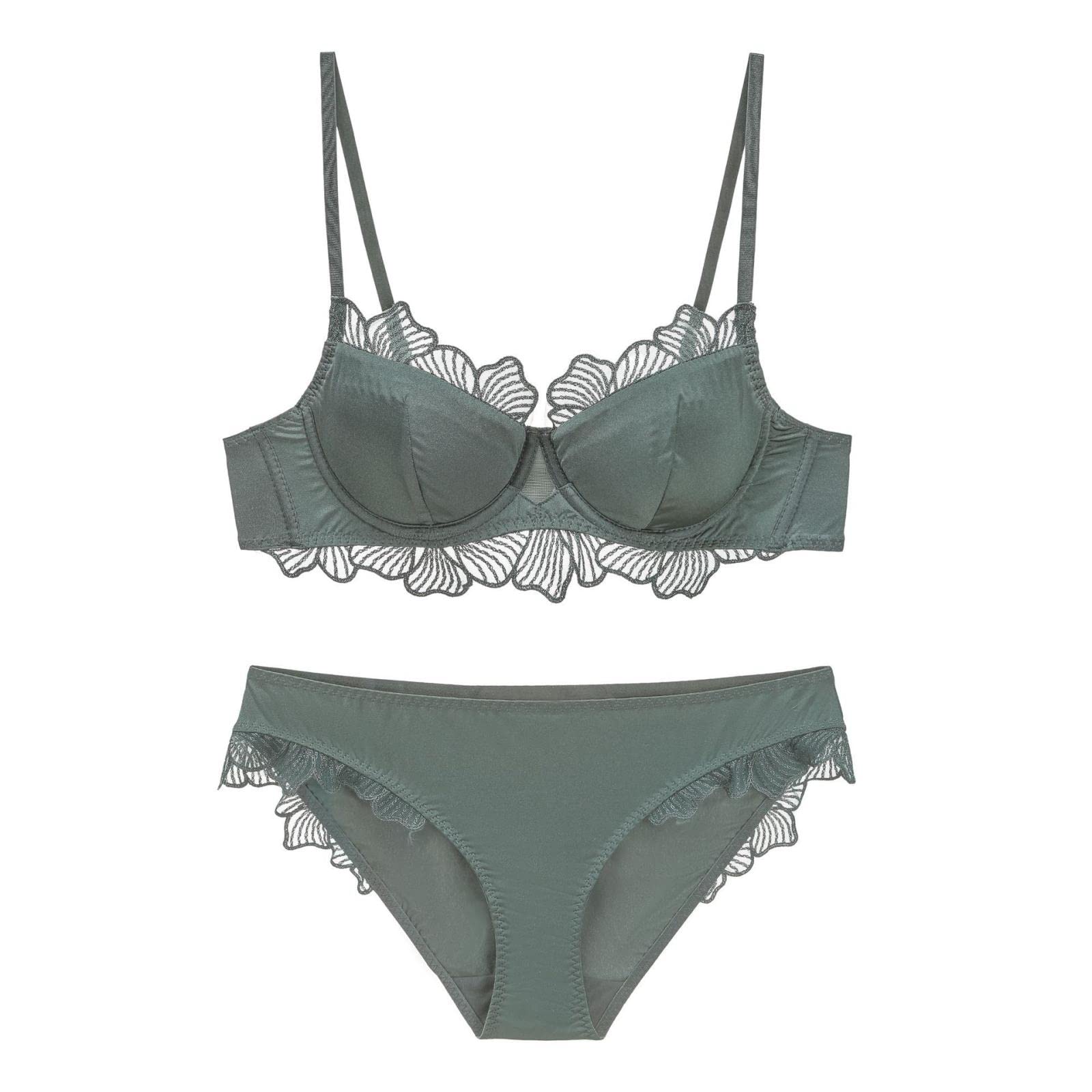 Sujetadores Mujer Sets De Sujetador De Encaje Buque De Estancia Bordado Juegos De Sujetador Francés Y Sinuoso Ropa Interior Transpirable Damas Empuje Up Bras