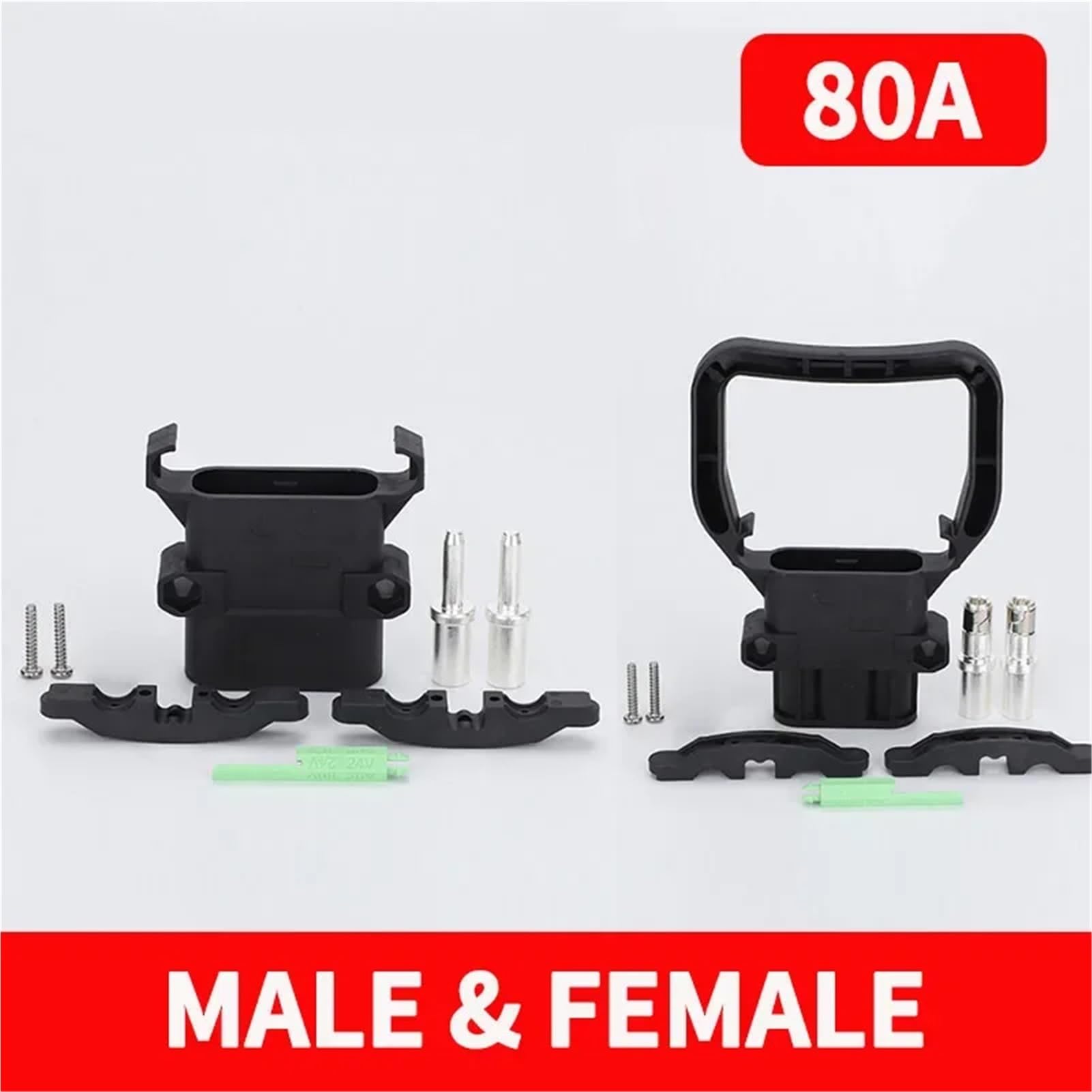 Connecteur mâle Femelle for Chariot élévateur électrique de Type Rema, 80 A, 160 A, 320 A, 1/5/20 Jeux(80a Male Female,20 Sets)