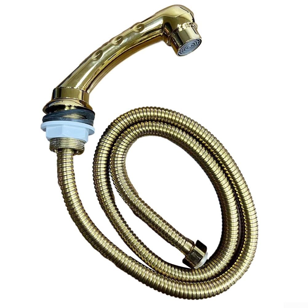 DAZZLEEX Chrom Spültischarmatur - Ausziehbare Handbrause 120cm Für Friseur