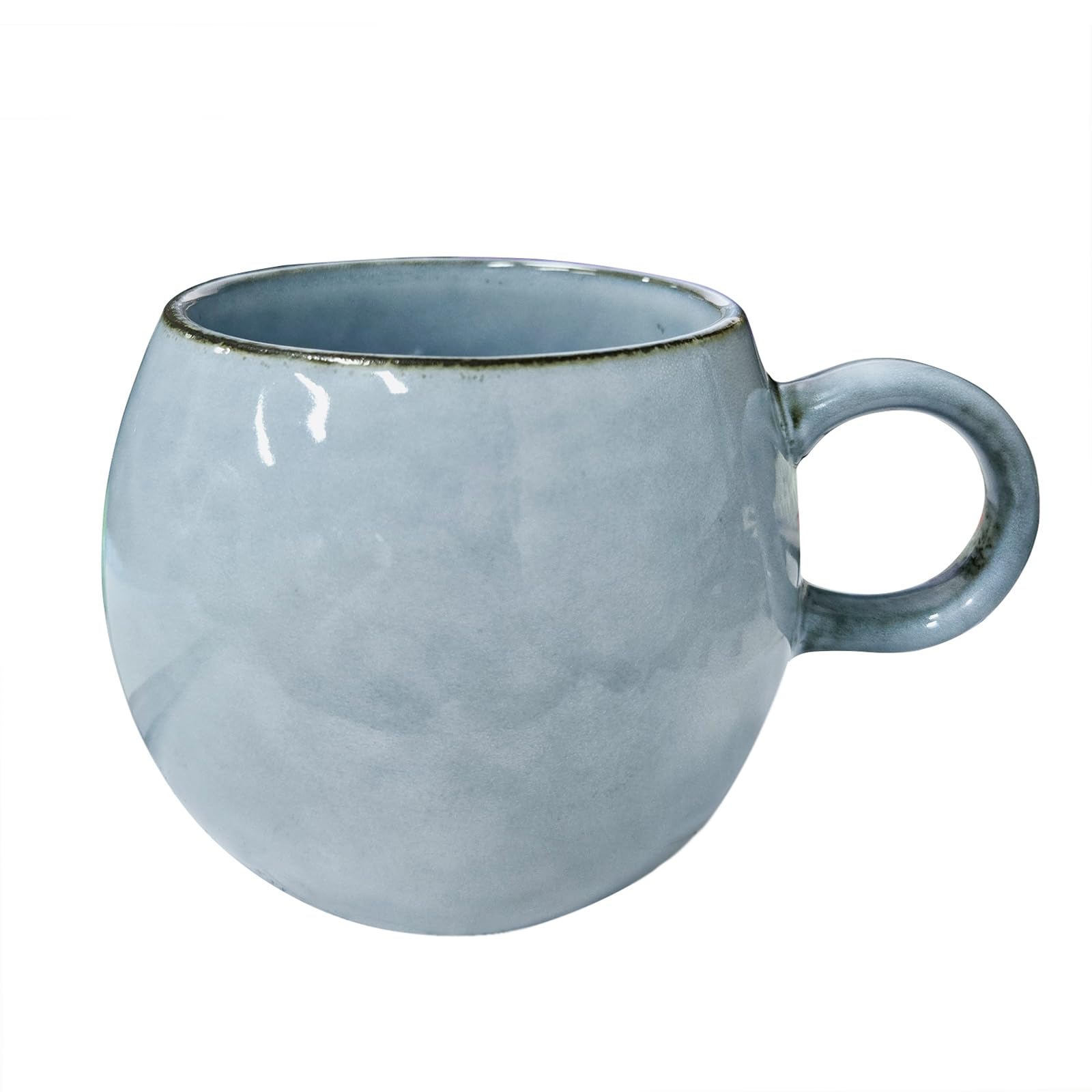 Amazon.com: XINRRY 16 oz Large Ceramic Coffee Mug, Lead-Free Big Round Coffee  Cup with Handle, Vintage Tea Cup for Home Office, Microwave & Dishwasher  Safe, Blue : Home & Kitchen
