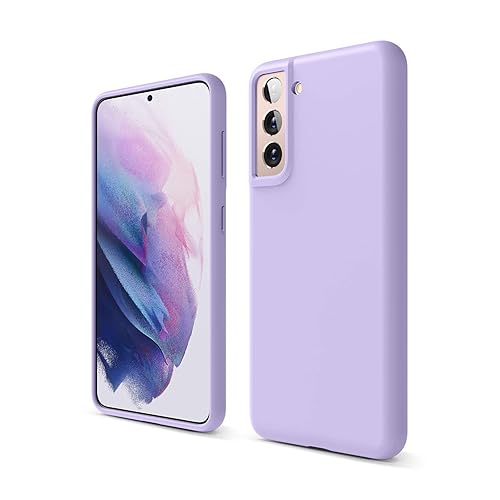 elago Silicone Case Compatible with Galaxy S21 Case Cover (Lavender) - Premium Liquid Silicone, Raised Lip (Screen & Camera Protection), 3 Layer Structure, Full Body Protection