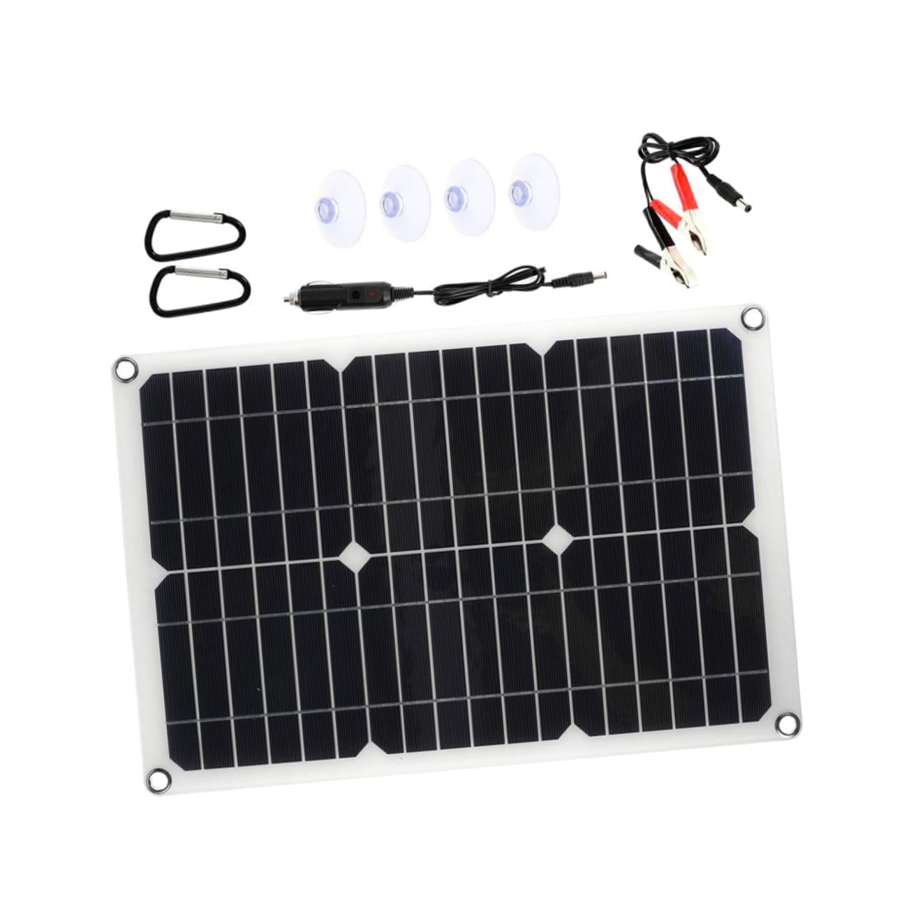 BESPORTBLE 1juego Panel Solar Usb Doble Puerto Cargador Solar Portátil Para Automóviles y Campers Resistente Altas Temperaturas y Condiciones Climáticas Adversas