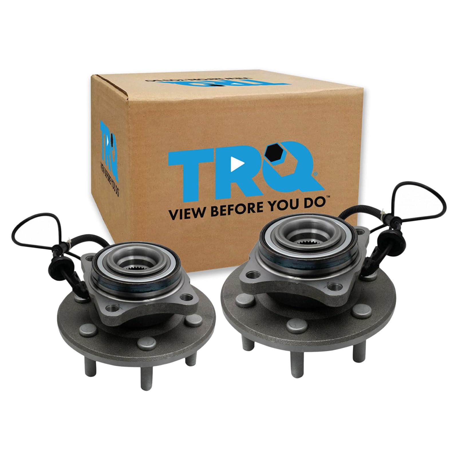 TRQ Rear Left and Right Wheel Bearing and Hub Assembly Set 2 Piece
