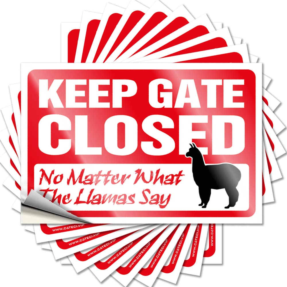 Keep Gate Closed No Matter What The Llama Say Men Bedroom Decor Bookish - Bumper Window Waterproof Decal(8X12CM)