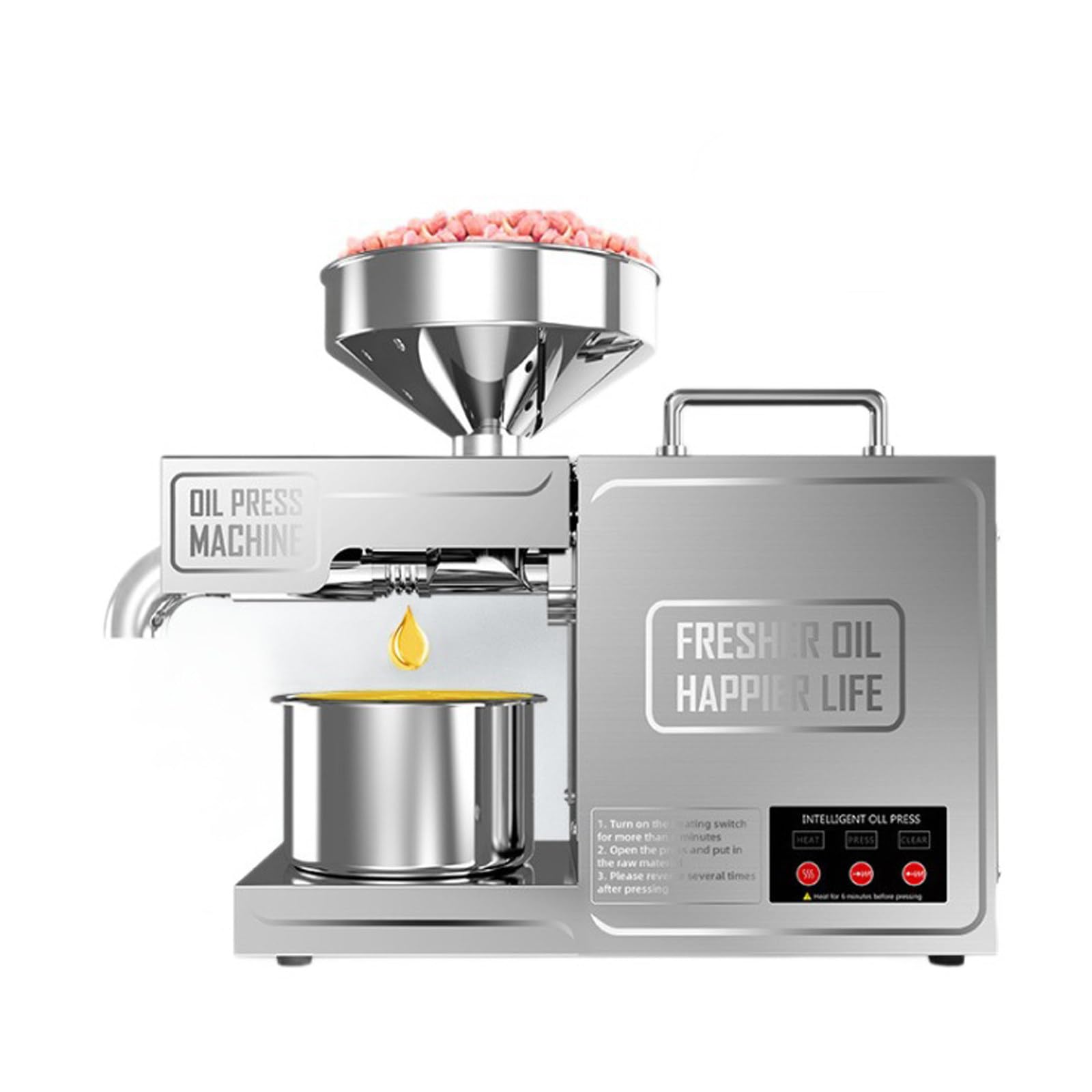 eQianyuan 820W Electric Oil Press Machine Automatic 220V