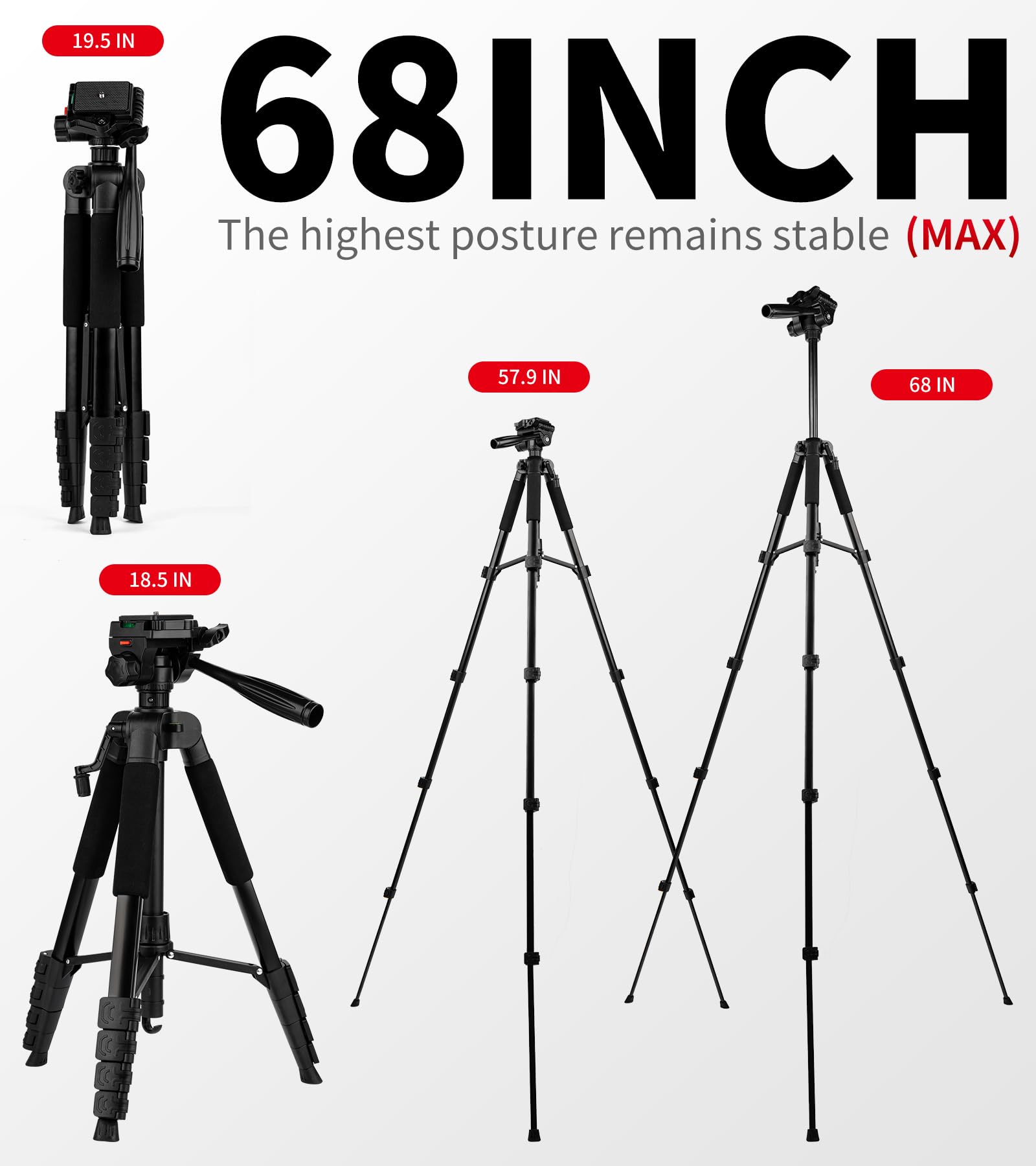 Lekki statyw do aparatu 162.6 cm