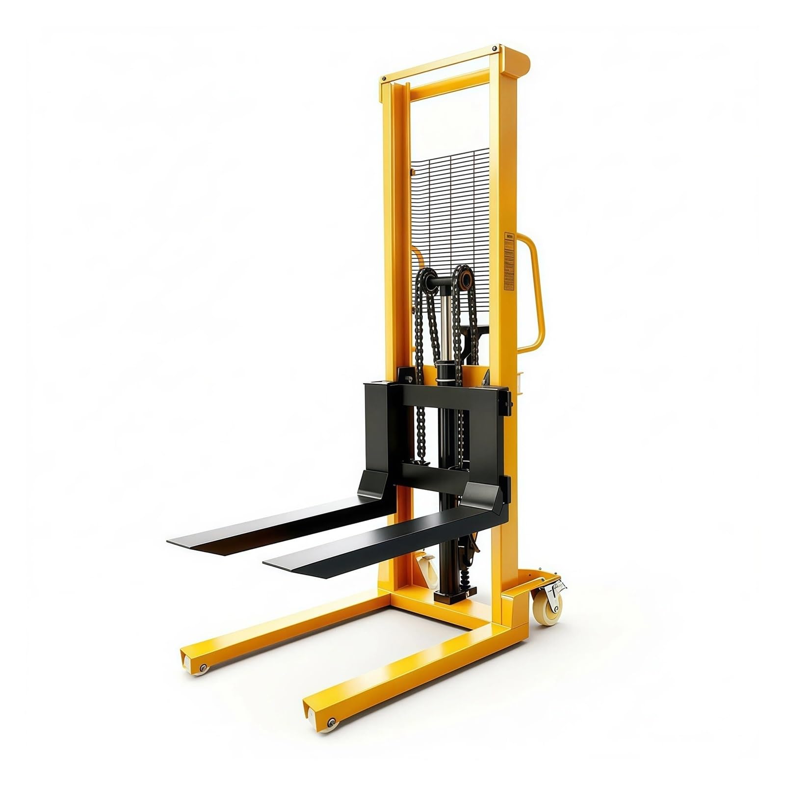 Pallet Truck Compact Manual Hydraulic Stacker 500kg 62cm Fork with Brake for Storage