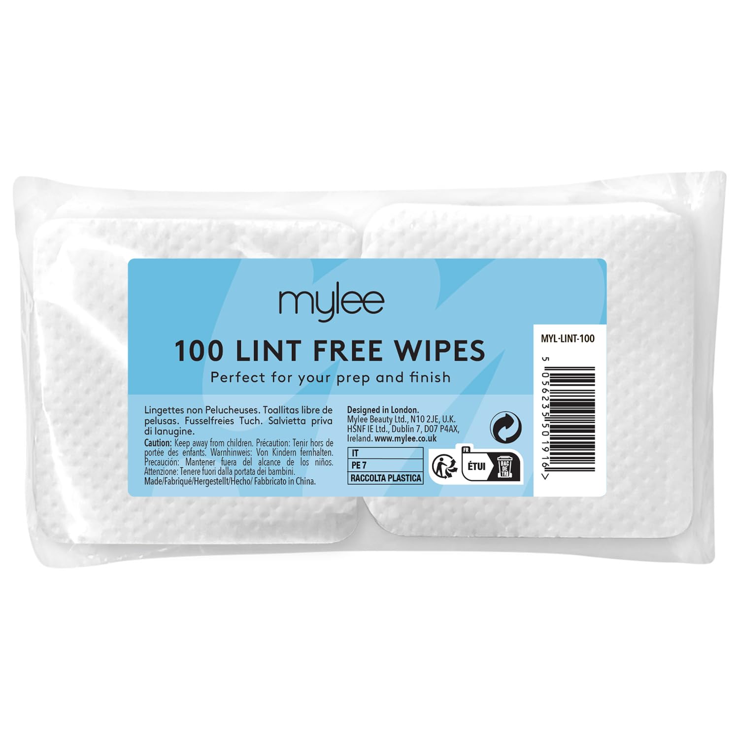Mylee Kit de manicura profesional, 4 Colores de esmalte en gel semipermanente, Capa superior y Capa base, Lámpara de uñas LED, Solución Prep & Wipe, Gel Remover Solvente, 100x Toallitas sin pelusa