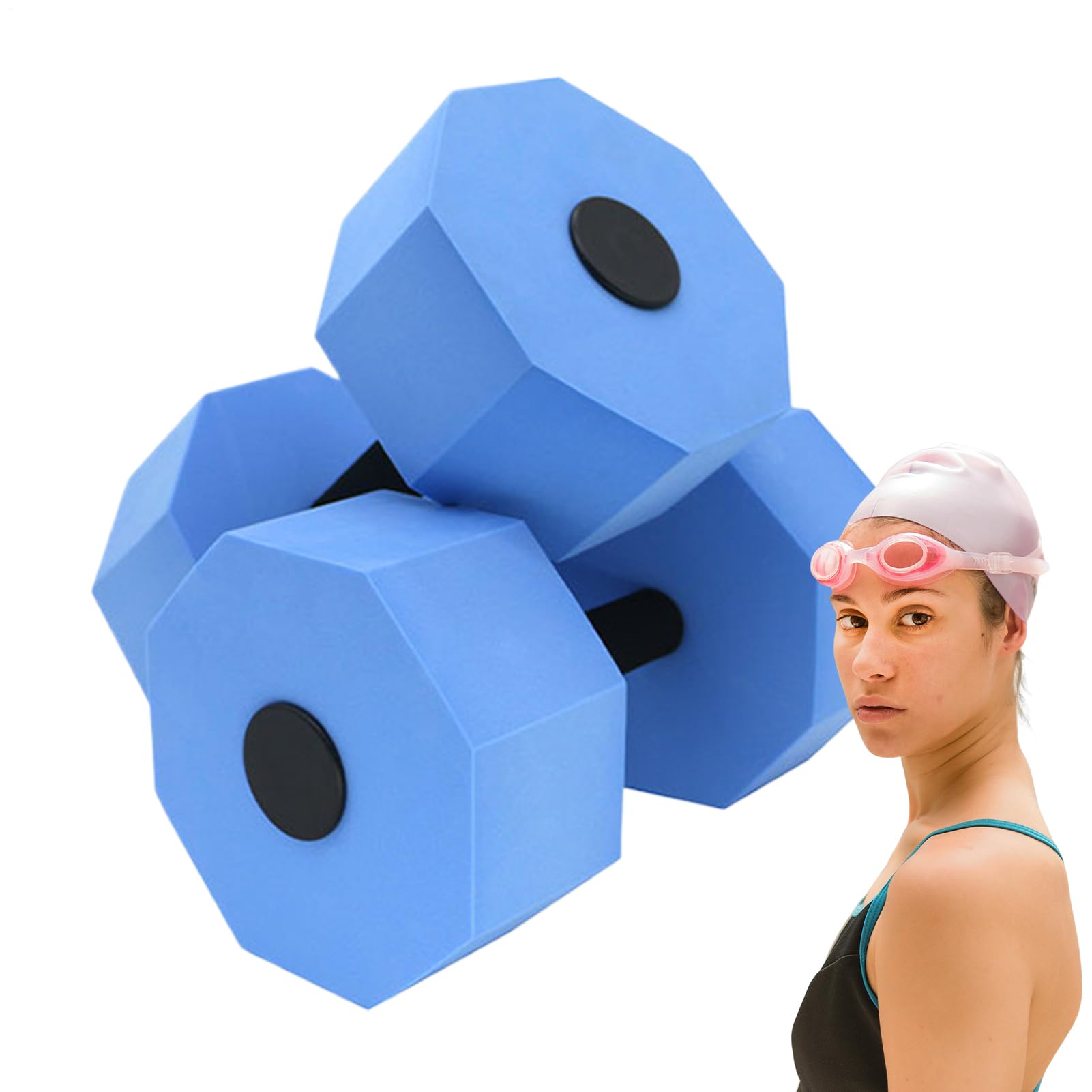 1 Pair Water Weights Dumbbells - 27x16x15cm Foam Aquatic Exercise Barbells High Density Water Fitness Dumbbells Non Slip