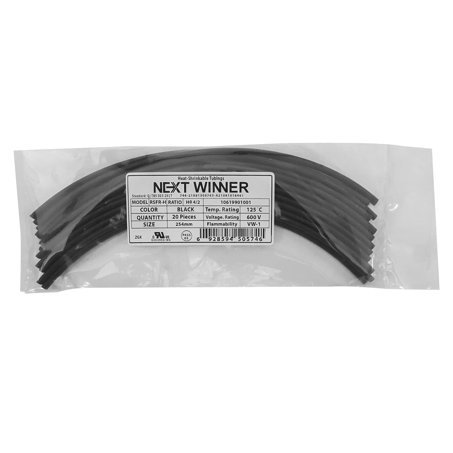 NEXTWINNER 4mm Black Color Polyolefin Heat Shrink Tube 254mm Long Pack of 20pcs (B0BL3V5BMK) Amazon Price History, Amazon Price Tracker