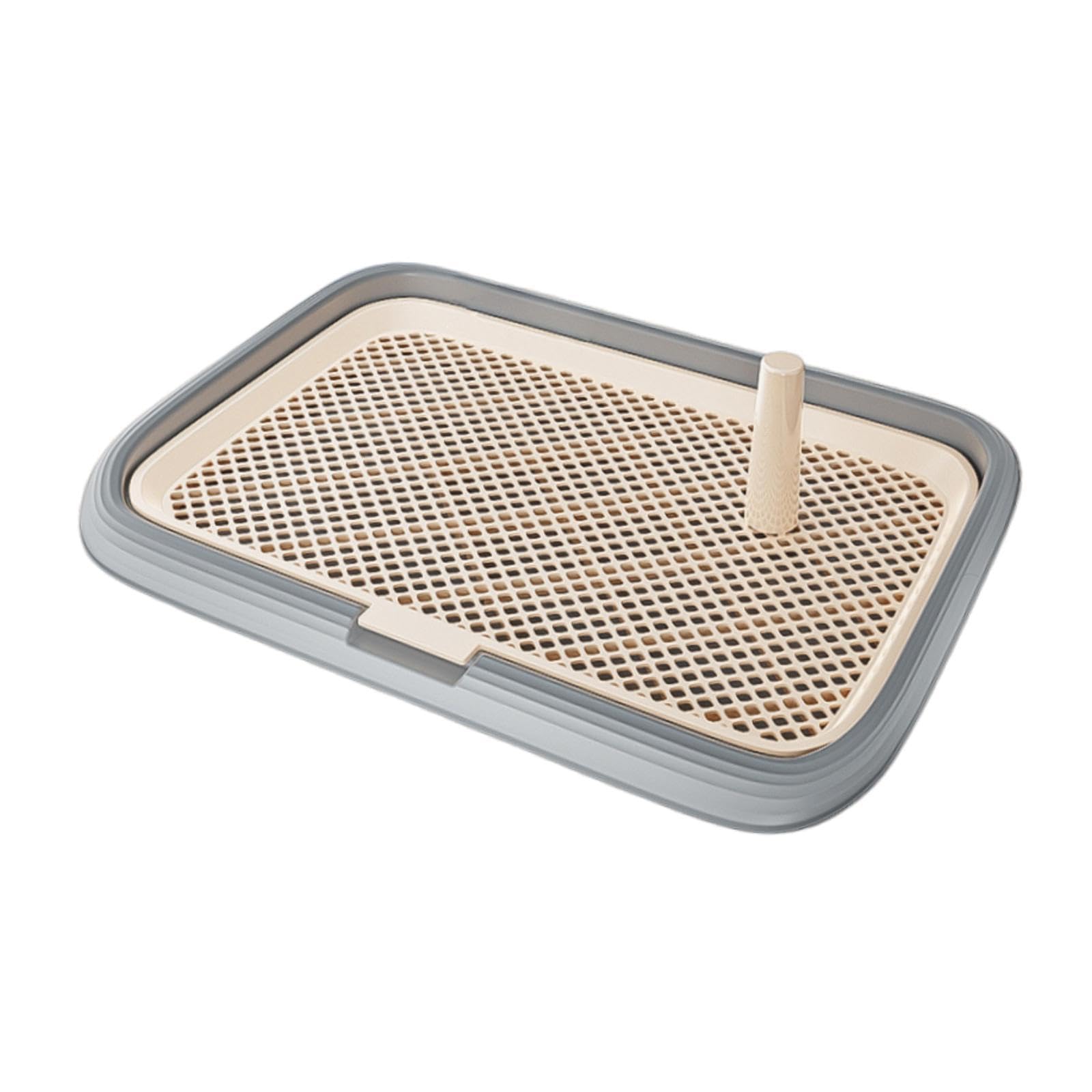 Toilet pour Chien Plateau d'apprentissage Grille à Porte Tapis Réutilisable Confort avec Filet Amovible Adapté Aux Chiots Animaux de Compagnie, Gris