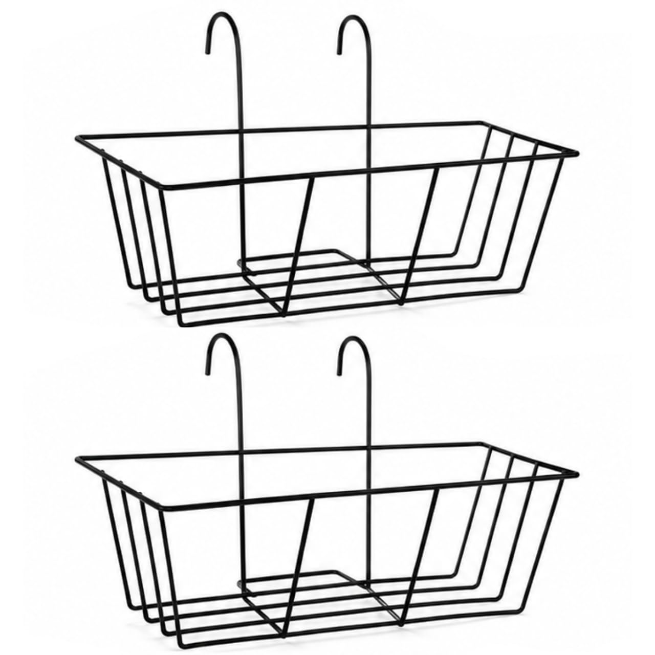 Hanging Flower Pot Stands - Balcony & Railing Planters -1