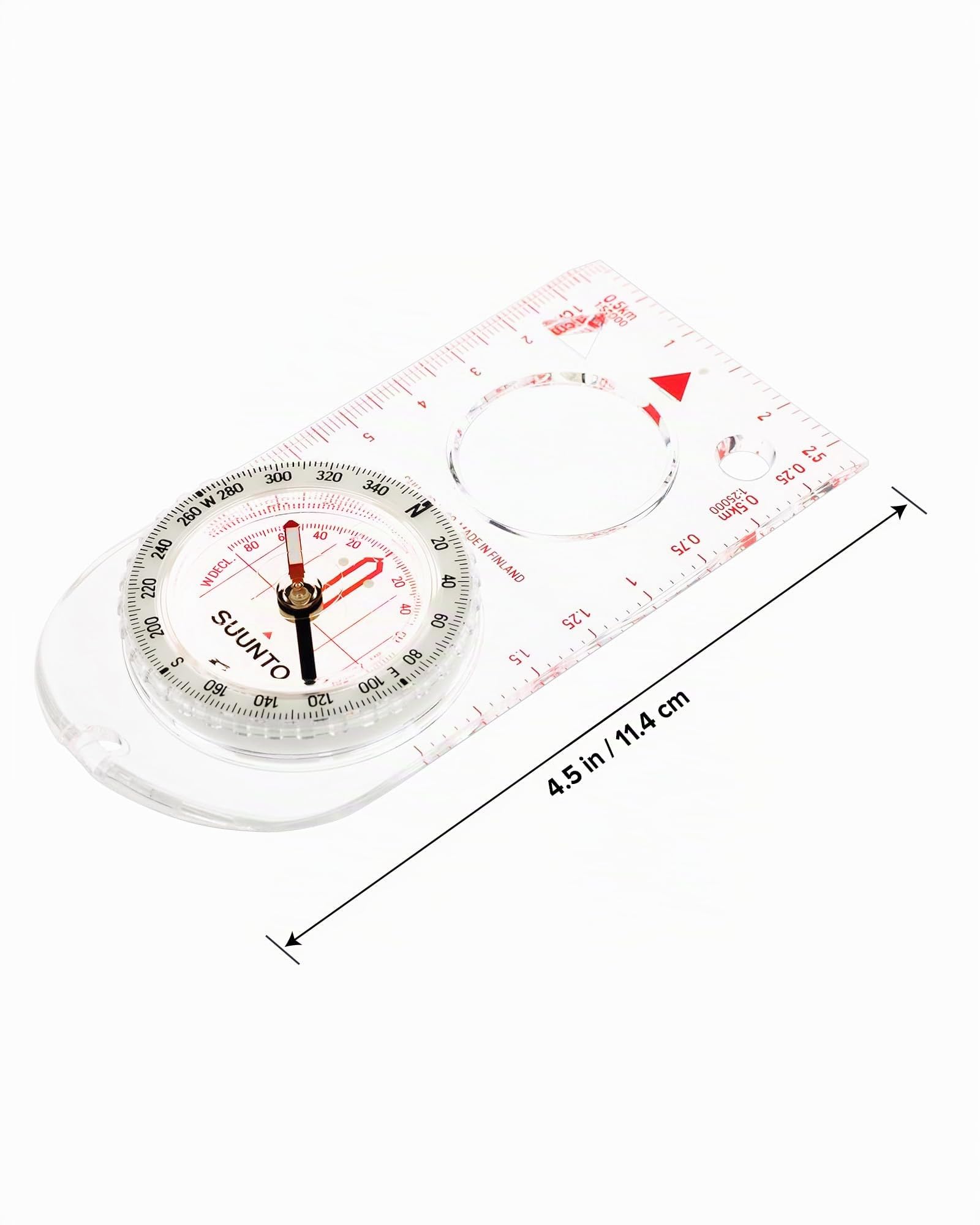 SUUNTO A-30 Boussole Randonnée, Navigation Professionnelle, Compass d'Orientation avec Cordon, étanche, Déclinaison Réglable, Marquages phosphorescents, pour Course Expédition Camping Survie