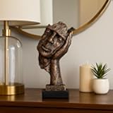 Decorative Home and Office Sculpture – Modern Polyresin Artistic Head Bust Statue Ideal for Living Room, Bedroom, or Bathroom Decor – Elegant Ornament for Shelf and Coffee Table – 13