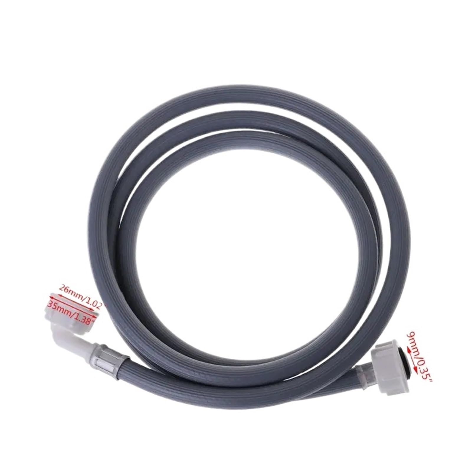 Zjlrlbvf Dark For Grey Washing Machine Dishwasher Inlet Pipe Water Feed Fill Hose With 90 Degree Bend(150Cm)